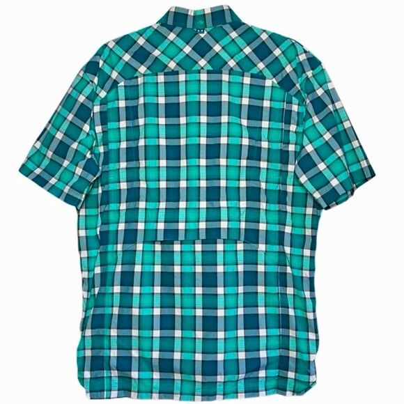 Under Armour Fish Hunter Plaid Vented Shirt in Teal Green/White Men’s M - Picture 8 of 11